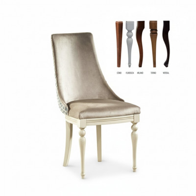Chaises classiques Chaise vintage Chaise de salle à manger Biedermeier Design royal TO-U1