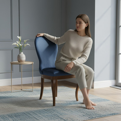 Chaises classiques Chaise vintage Chaise de salle à manger Biedermeier Design royal TO-U3