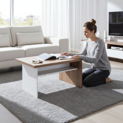Table basse classique Table en bois Table d'appoint Tables de design Salon CM S3