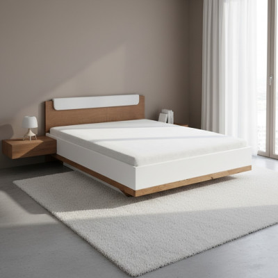 Lit classique Lit double Lit double Lit en bois Maison de campagne - Modèle CM-B1