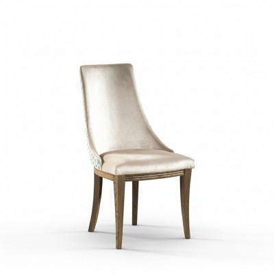 Chaise rembourrée classique de designer CM-U1 en tissu cuir textile.