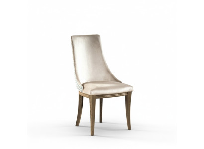 Chaise rembourrée classique de designer CM-U1 en tissu cuir textile.