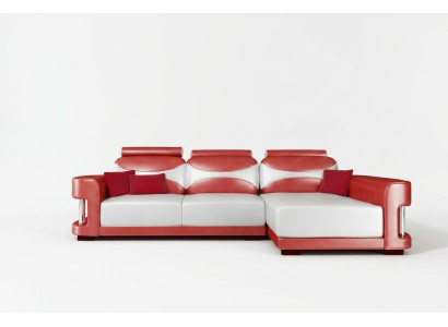 Canapé d'angle Ensemble canapé d'angle Suite Sofa Upholstery Cuir Paysage vivant Chaise longue Wies