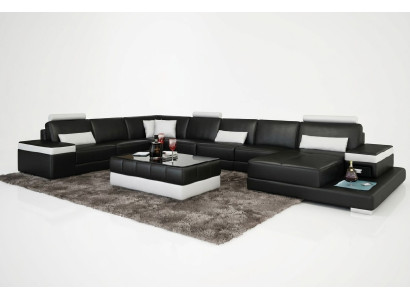 Conception canapé XXL en cuir "Comfort Premium" avec simili cuir de haute qualité.