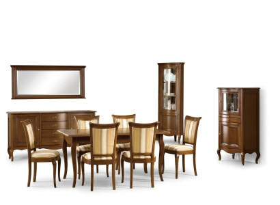 Ensemble de salle à manger classique Ensemble de chambres à coucher Commode Table Chaises Vitrine Ensemble de salon Italie neuf