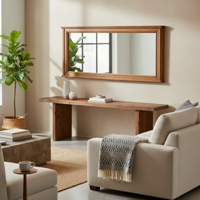 Miroir mural CADRE EN BOIS Miroir Cadre RECTANGULAIRE Miroir DESIGNER Prato PR-L1