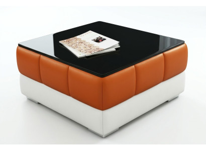 Table basse design Rembourrage Table en cuir Verres Tables en verre #SBA1A