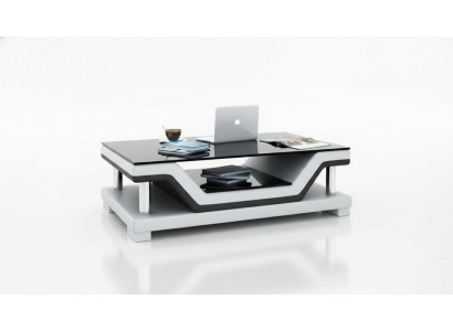 Table basse designer Rembourrage Table Meuble cuir Verre Tables modernes #SB3009