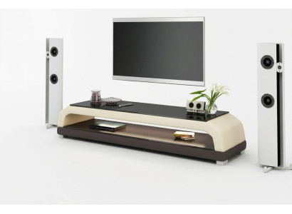 Meuble TV Bahut TV Cuir Vitrine Table Télévision Armoire Table Designer 6108