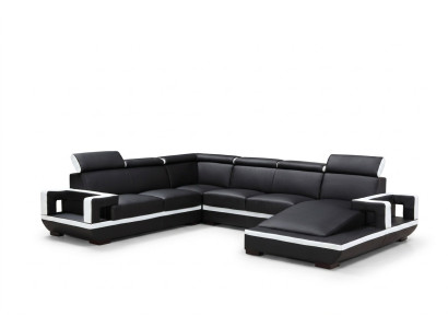 Paysage de vie Canapé Rembourrage Coin Suite Canapé Designer en Cuir Grand Canapé nouveau 5102