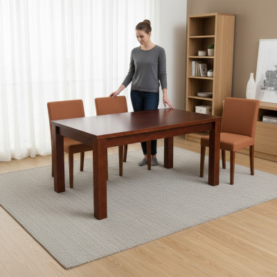 Table Table à manger Table en bois Table de conférence XXL Table de 70X120cm Extensible 120X160cm