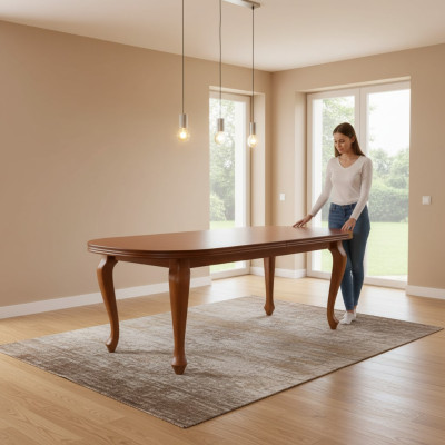 Table de salle à manger Table en bois Table XXL Table de conférence 100X250cm Extensible 250X350cm