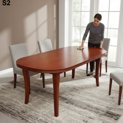 Table Table à manger Table en bois Table de conférence XXL Table de conférence 100X250cm Extensible 250X350cm