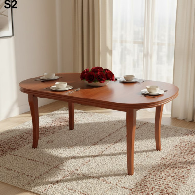 Table Table à manger Table en bois Table de conférence XXL Table de conférence S2 80X140cm Extensible 80X180cm