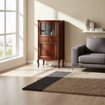 Meuble d'appoint avec tiroirs en bois massif Barre classique Rustique Maison de campagne PR-KB 1-2 L,R