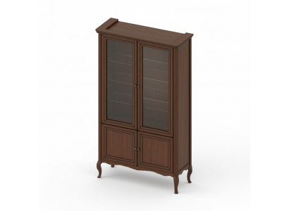 Armoire Classique Vitrine Armoire en bois massif Bois véritable - Modèle PR-W2