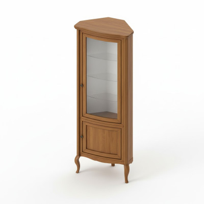 Armoire d'angle Armoire en bois massif Armoire en bois Classique Vitrine vitrine - PR-W-N
