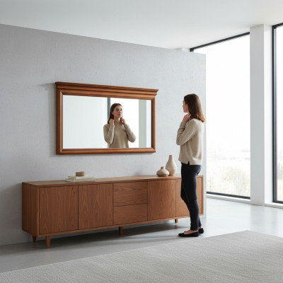Miroir Cadre en bois Grand Miroir mural Miroir Classique r Miroir Designer - Modèle Z-L2