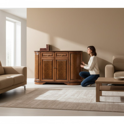 Classique Commode Commode commode commode armoire latérale de style campagnard modèle Z-K4P.