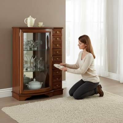 Vitrine classique Commode Commodes Armoire à tiroirs Armoire Vitrines Modèle Z-KS1