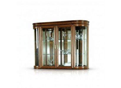 Vitrine en bois véritable, vitrine suspendue, vitrine murale, designer classique R, miroir - Z-W3