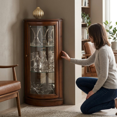 Vitrine classique Commode Commodes Armoire à tiroirs Vitrine à bar - Modèle Z-K-NM
