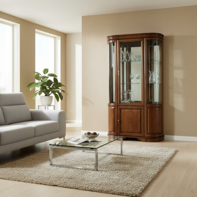 Vitrine classique Armoire vitrine en verre Rustique Armoire en verre MODÈLE Z-W1