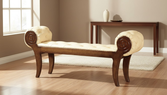 Tabouret classique R RETRO RUSTIC, repose-pieds OTTOMAN Banc Tabouret - Modèle N