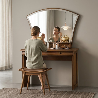 Miroir de maquillage de console classique, coiffeuse, modèle de maison de campagne N-LT