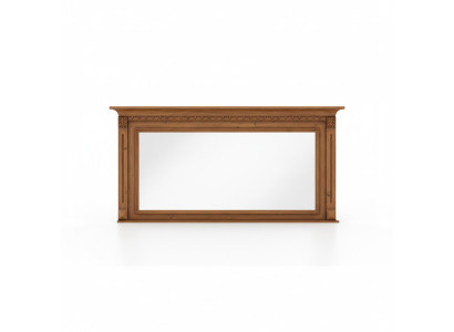 Miroir mural de designer classique avec cadre en bois véritable de style colonial.