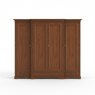 Armoire de cuisine classique Unité murale de garde-robe Armoire en bois massif de style colonial O4D.