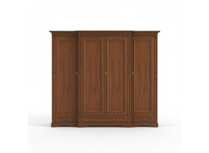 Armoire de cuisine classique Unité murale de garde-robe Armoire en bois massif de style colonial O4D.