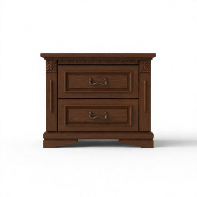 2x Ensemble de tables de chevet classiques Table de chevet NachConsoles Table en bois massif OSZN
