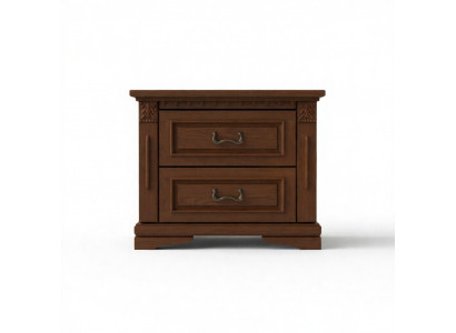 2x Ensemble de tables de chevet classiques Table de chevet NachConsoles Table en bois massif OSZN