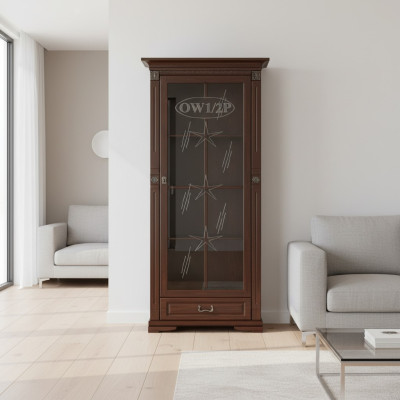 Vitrine classique Armoire de présentation Vitrine en verre Armoire coloniale OW1A