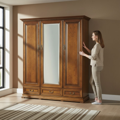 Armoire classique Armoire murale Armoire encastrée Armoire solide Nouveau Italie R-3D