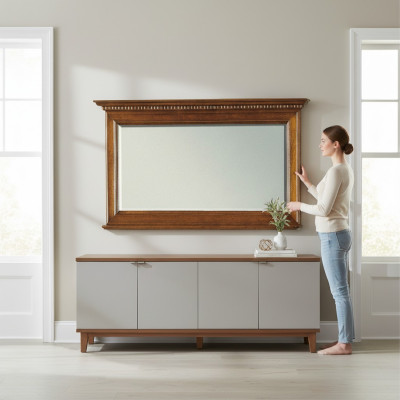 Miroir mural classique Cadre en bois Miroir de style ancien Nouveau mobilier italien
