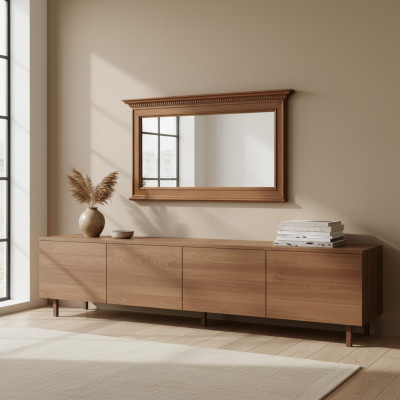 Miroir mural classique Cadre en bois Miroir de style ancien Nouveau mobilier italien