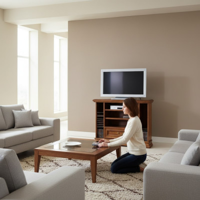 Meuble de base classique pour téléviseur - meuble TV - table TV - bahut - armoire - meuble de télévision - meuble télé avec R - meuble de télévision - N