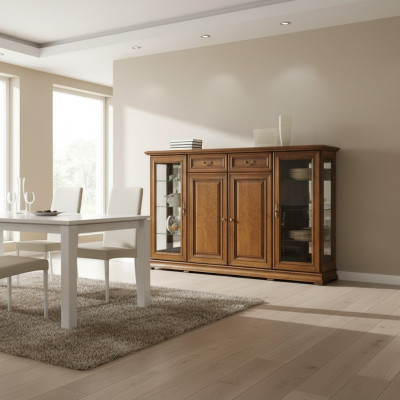 Classique Commode en bois massif Commodes en bois Bar commode Buffet Armoire R-K6