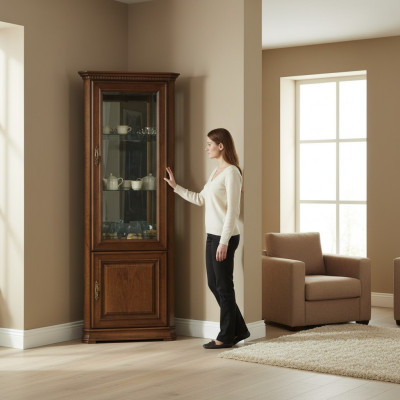 Vitrine classique Vitrine Armoire d'angle Armoire Armoire solide Vitrines de collection