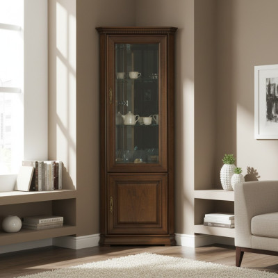Vitrine classique Vitrine Armoire d'angle Armoire Armoire solide Vitrines de collection