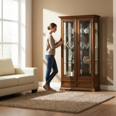 Vitrine classique pour armoire vitrine Armoire à vitrine Vitrine solide présente de nouveaux présentoirs R-W3.
