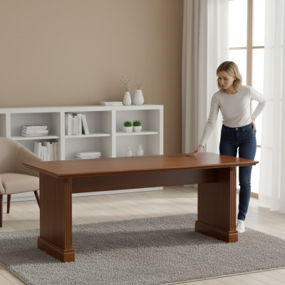 Classique Bureau Mobilier de bureau Table Bureau Chef Bureaux Bois massif BA - 19