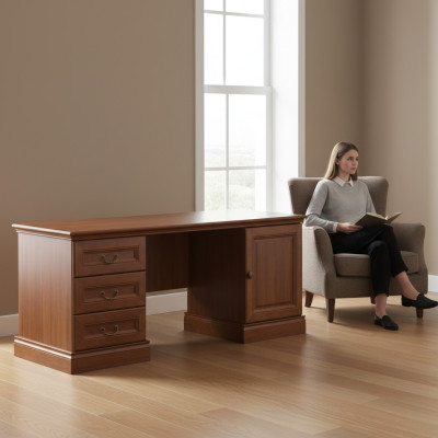 Bureau classique Mobilier de bureau Table de bureau Chef du bureau Bureaux en bois massif BA-Sc2