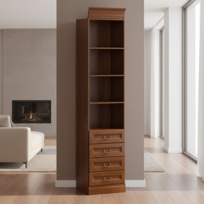 Armoire de rangement classique Armoire Étagère Bibliothèque Vitrine - Modèle BA-6