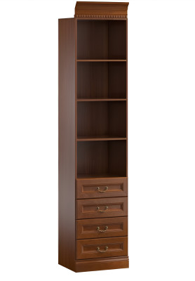 Armoire de rangement classique Armoire Étagère Bibliothèque Vitrine - Modèle BA-6