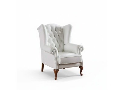 Chesterfield fauteuil aile fauteuil revêtement de canapé TV de bureau en cuir véritable CL-F3