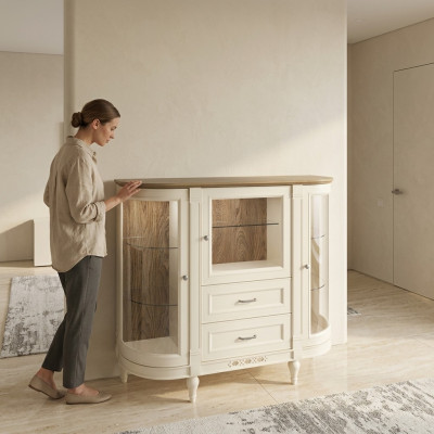 Meuble de rangement classique Vitrine Commode Armoire Dressing FL-KBsz