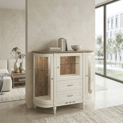 Meuble de rangement classique Vitrine Commode Armoire Dressing FL-KBsz